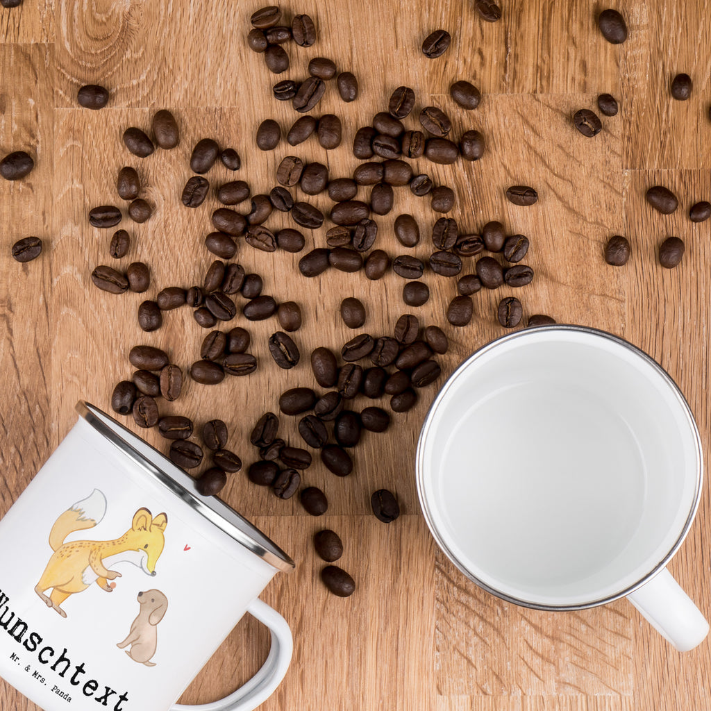 Personalisierte Emaille Tasse Fuchs Hundetraining Emaille Tasse personalisiert, Emaille Tasse mit Namen, Campingtasse personalisiert, Namenstasse, Campingtasse bedrucken, Campinggeschirr personalsisert, tasse mit namen, personalisierte tassen, personalisierte tasse, tasse selbst gestalten, tasse bedrucken, tassen bedrucken, Geschenk, Sport, Sportart, Hobby, Schenken, Danke, Dankeschön, Auszeichnung, Gewinn, Sportler, Hundetraining, Hundeerziehung, Hundeschule, Welpenschule, Hundeprüfung