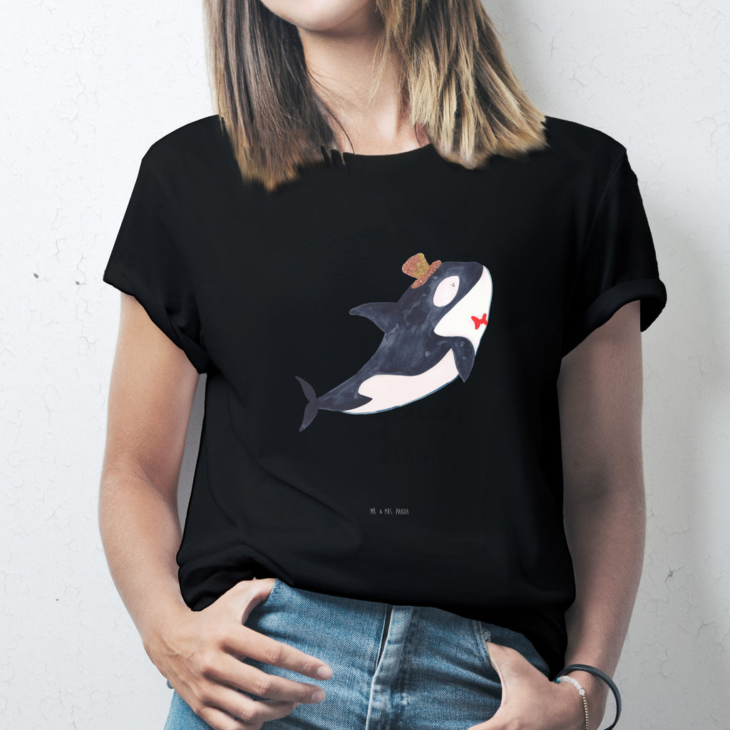 T-Shirt Standard Orca Zylinder T-Shirt, Shirt, Tshirt, Lustiges T-Shirt, T-Shirt mit Spruch, Party, Junggesellenabschied, Jubiläum, Geburstag, Herrn, Damen, Männer, Frauen, Schlafshirt, Nachthemd, Sprüche, Meerestiere, Meer, Urlaub, Narwal, Glitter, Konfetti, Glitzer, Geburtstag, Feier, Fete, Fest, Glückwunsch, Orca