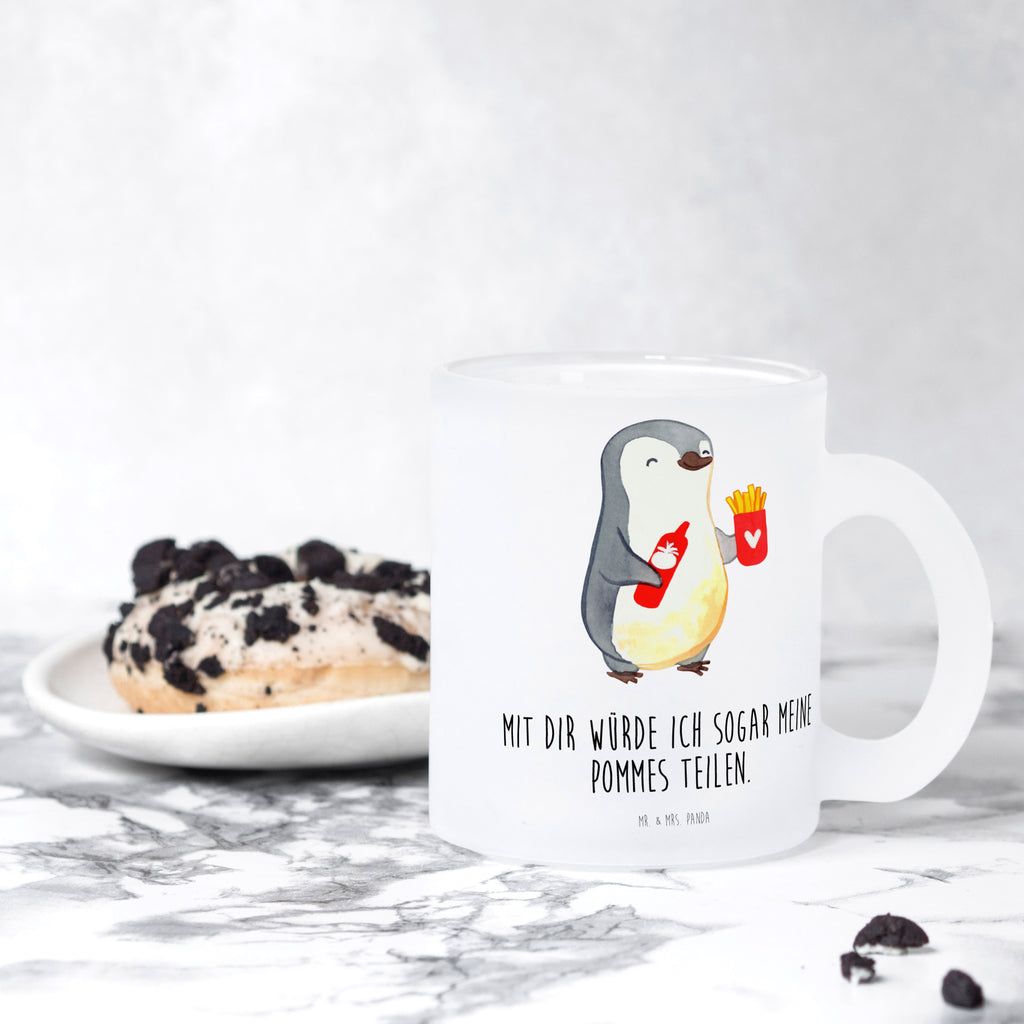 Teetasse Pinguin Pommes Teetasse, Teeglas, Teebecher, Tasse mit Henkel, Tasse, Glas Teetasse, Teetasse aus Glas, Liebe, Partner, Freund, Freundin, Ehemann, Ehefrau, Heiraten, Verlobung, Heiratsantrag, Liebesgeschenk, Jahrestag, Hocheitstag, Valentinstag, Geschenk für Frauen, Hochzeitstag, Mitbringsel, Geschenk für Freundin, Geschenk für Partner, Liebesbeweis, für Männer, für Ehemann