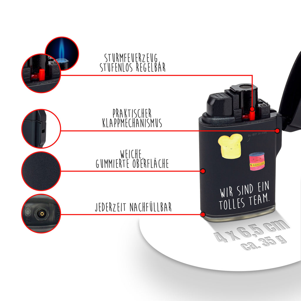 Feuerzeug Toast & Marmelade Feuerzeug, Feuerzeuge, Sturmfeuerzeug, Gasfeuerzeug, Luxus Feuerzeug, Sturmfeuerzeug nachfüllbar, Tiermotive, Gute Laune, lustige Sprüche, Tiere, Toast, Marmelade, Dreamteam, süße Postkarte, süß, Küche Deko, Küche Spruch, Frühstück Einladung, Brot, Toastbrot