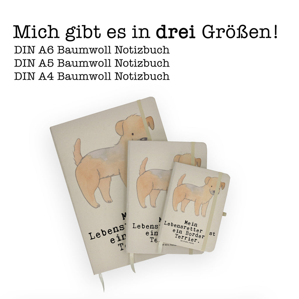 Baumwoll Notizbuch Border Terrier Lebensretter Notizen, Eintragebuch, Tagebuch, Notizblock, Adressbuch, Journal, Kladde, Skizzenbuch, Notizheft, Schreibbuch, Schreibheft, Hund, Hunderasse, Rassehund, Hundebesitzer, Geschenk, Tierfreund, Schenken, Welpe, Border Terrier