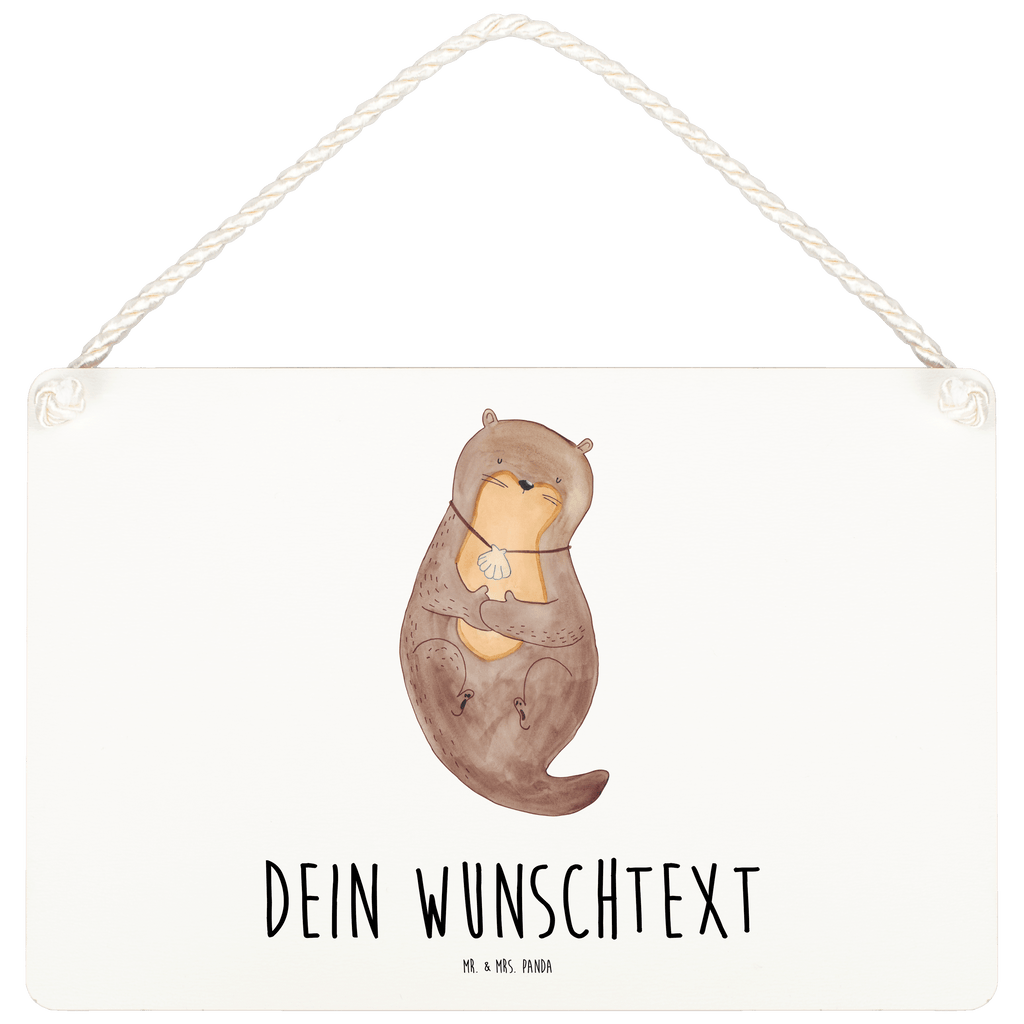 Personalisiertes Deko Schild Otter Muschel Dekoschild, Deko Schild, Schild, Tür Schild, Türschild, Holzschild, Wandschild, Wanddeko, Otter, Fischotter, Seeotter, Otterliebe, grübeln, träumen, Motivation, Tagträumen, Büro