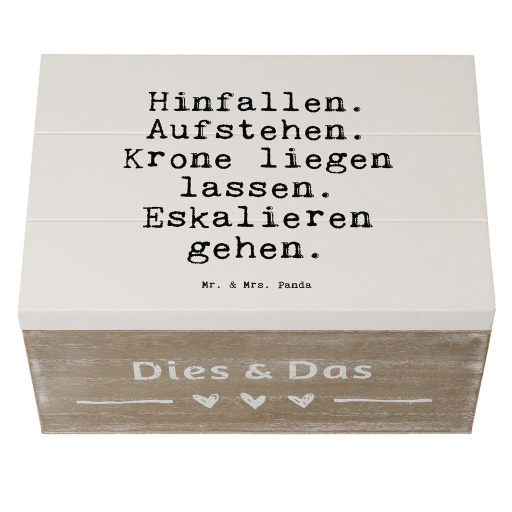 Holzkiste Sprüche und Zitate Hinfallen. Aufstehen. Krone liegen lassen. Eskalieren gehen. Holzkiste, Kiste, Schatzkiste, Truhe, Schatulle, XXL, Erinnerungsbox, Erinnerungskiste, Dekokiste, Aufbewahrungsbox, Geschenkbox, Geschenkdose, Spruch, Sprüche, lustige Sprüche, Weisheiten, Zitate, Spruch Geschenke, Spruch Sprüche Weisheiten Zitate Lustig Weisheit Worte