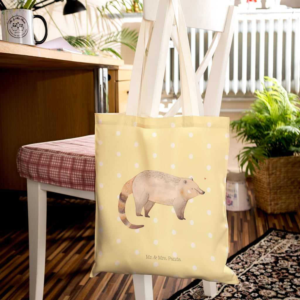 Einkaufstasche Nasenbär Tragetasche, Tasche, Beutel, Stofftasche, Baumwolltasche, Umhängetasche, Shopper, Einkaufstasche, Beuteltasche, Tiermotive, Gute Laune, lustige Sprüche, Tiere, Nasenbär, Nasenbären, Rüsselbär, Bär