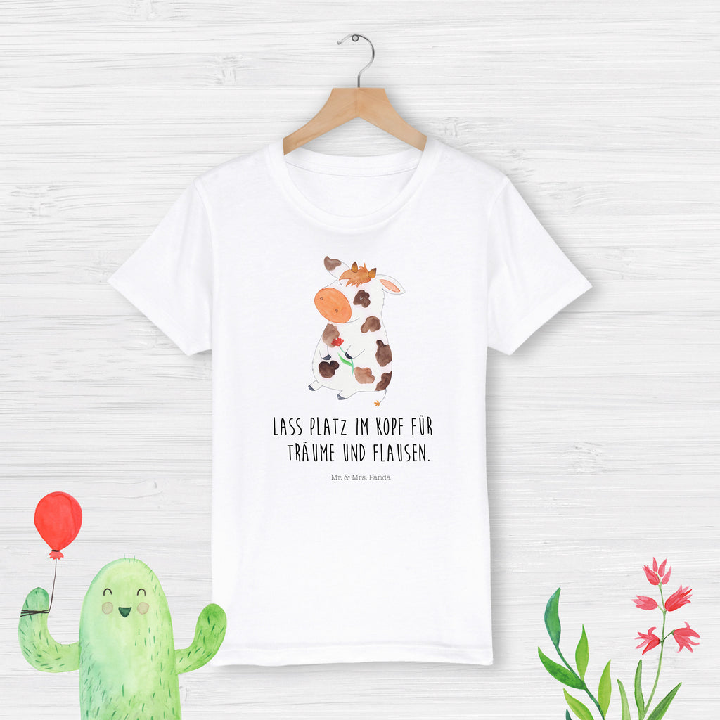 Organic Kinder T-Shirt Kuh Kinder T-Shirt, Kinder T-Shirt Mädchen, Kinder T-Shirt Jungen, Bauernhof, Hoftiere, Landwirt, Landwirtin, Kuh, Kühe, Träume, Flausen, Spruch, Magie, Motivtion, Hof, Milch, Milchkuh