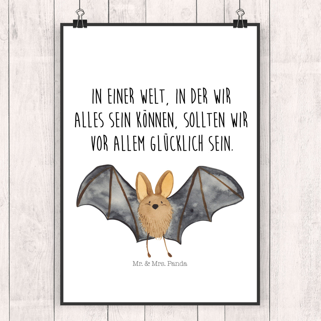 Poster Fledermaus Flügel Poster, Wandposter, Bild, Wanddeko, Küchenposter, Kinderposter, Wanddeko Bild, Raumdekoration, Wanddekoration, Handgemaltes Poster, Mr. & Mrs. Panda Poster, Designposter, Kunstdruck, Posterdruck, Tiermotive, Gute Laune, lustige Sprüche, Tiere