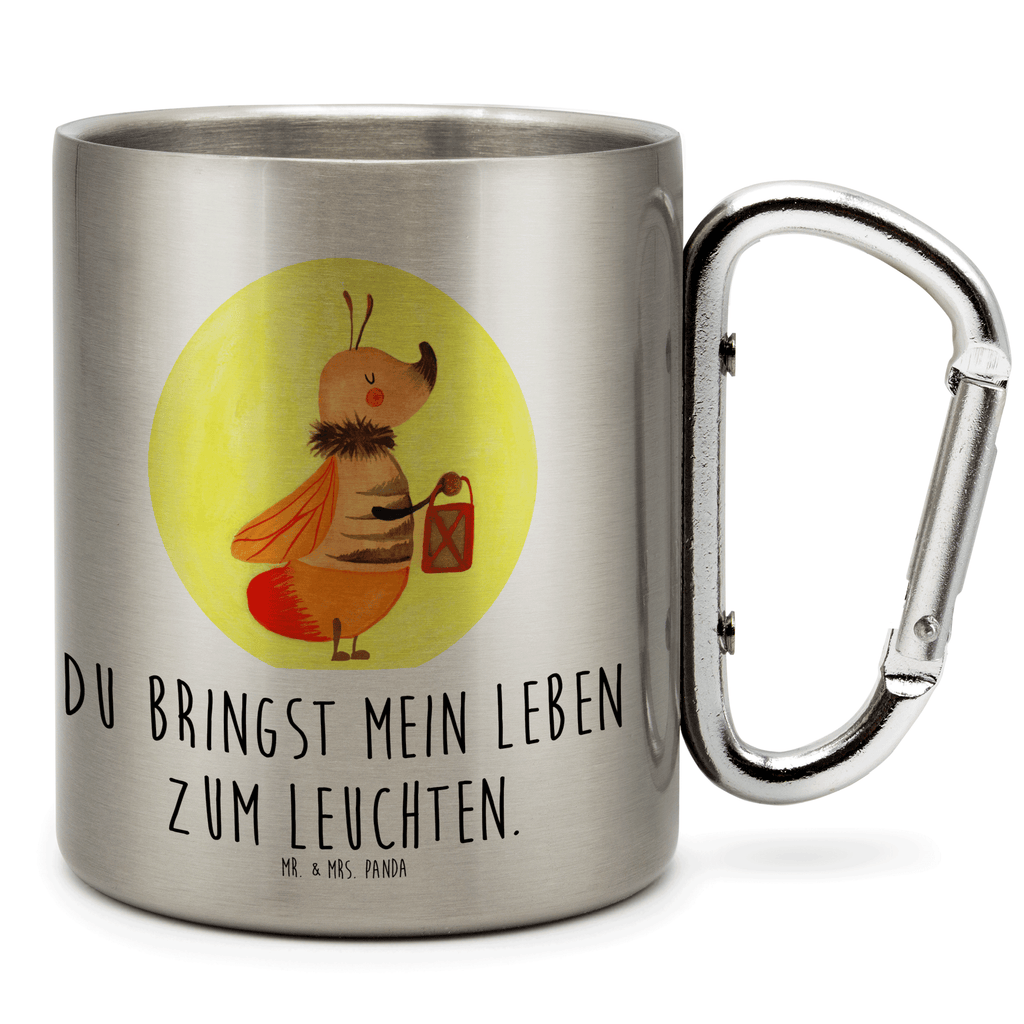 Edelstahlbecher Glühwürmchen Edelstahltasse, Karabiner, Edelstahlbecher, Outdoor, Camping, Tasse, Becher, Tiermotive, Gute Laune, lustige Sprüche, Tiere, Glühwürmchen, Glühwurm, Falter, Liebe, Leuchten, magisch, Liebesbeweis, Lieblingsmensch, Verlobung, Heiratsantrag, Jahrestag, Liebesspruch