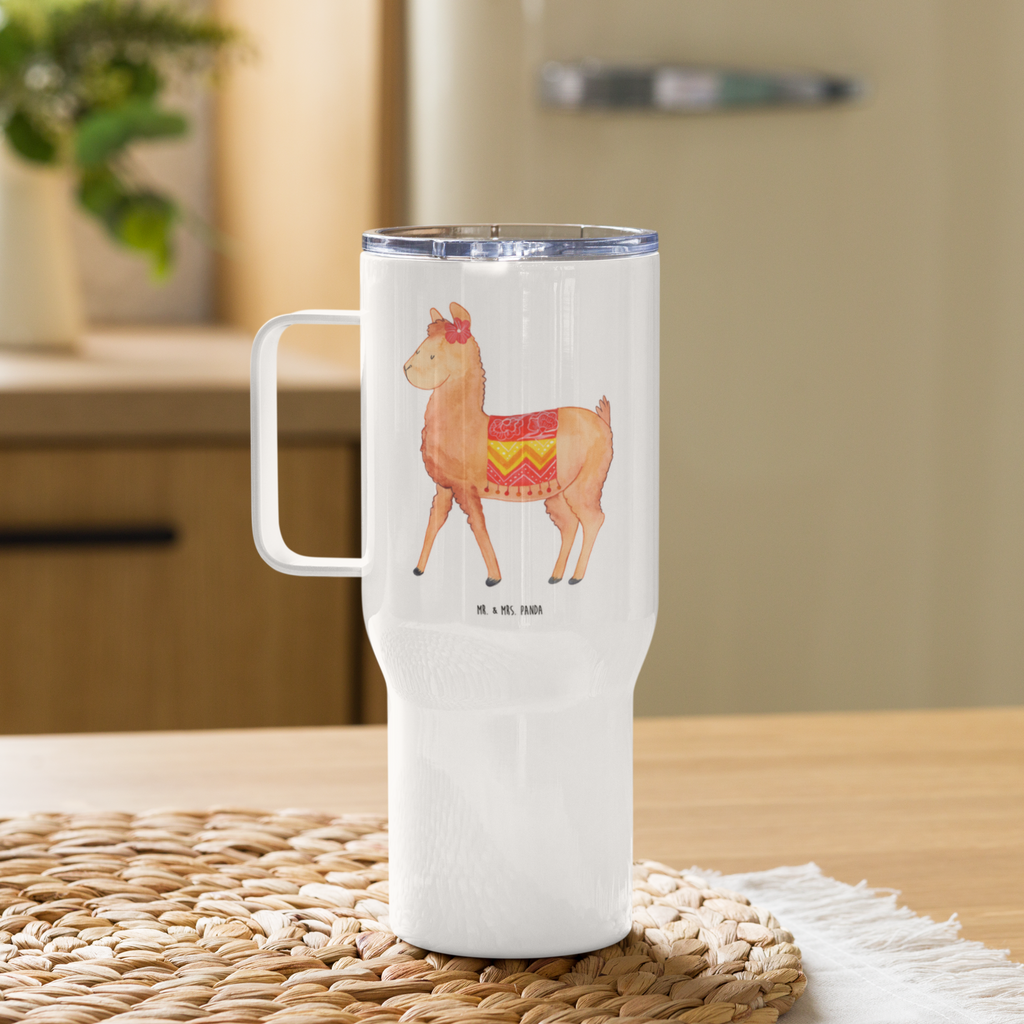 XXL Thermobecher Alpaka Stolz Thermobecher, XL Thermobecher, Reisebecher, XL Reisetasse, Großer Thermobecher, Autobecher, Jumbo Becher, Alpaka, Lama