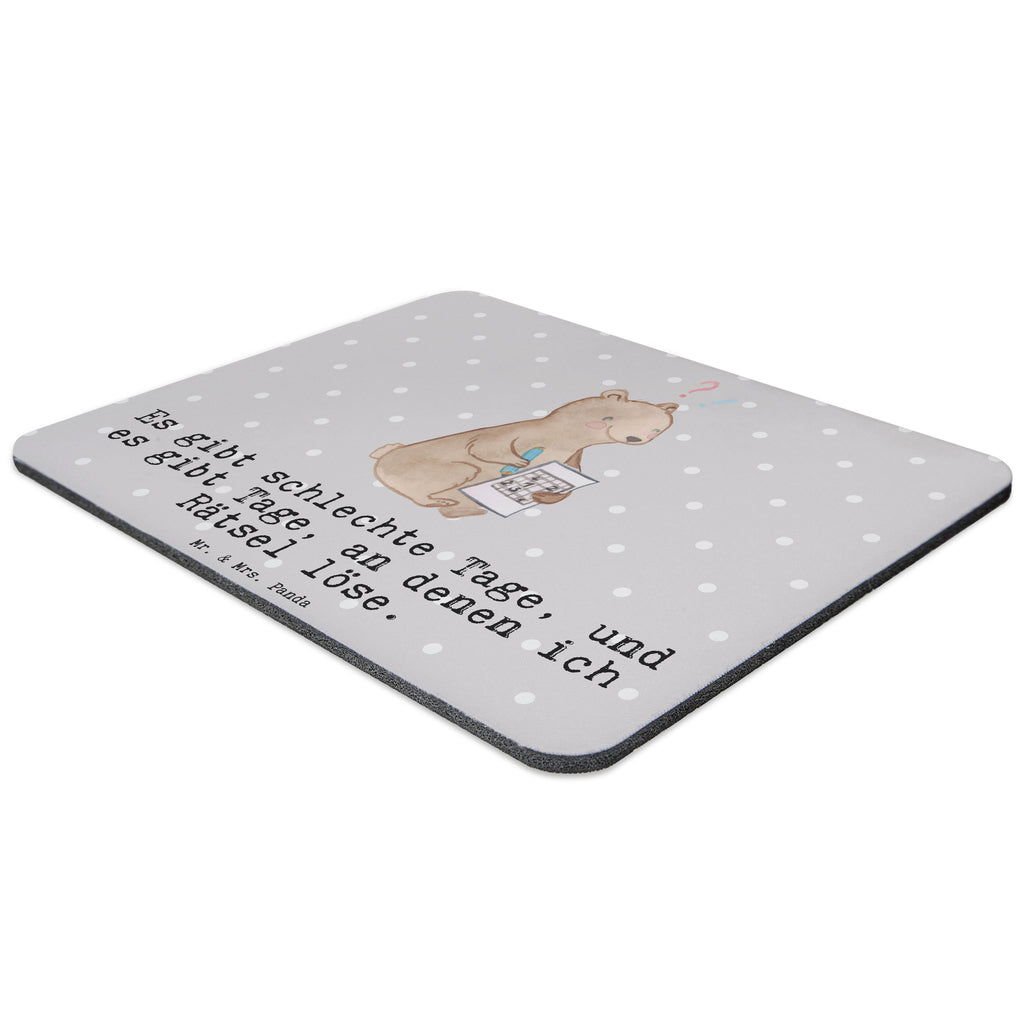 Mauspad Bär Rätsel lösen Tage Mousepad, Computer zubehör, Büroausstattung, PC Zubehör, Arbeitszimmer, Mauspad, Einzigartiges Mauspad, Designer Mauspad, Mausunterlage, Mauspad Büro, Geschenk, Sport, Sportart, Hobby, Schenken, Danke, Dankeschön, Auszeichnung, Gewinn, Sportler, Rätsel lösen, Kreuzworträtsel lösen, Knobeln, Gedächtnistraining, Gedächtnissport