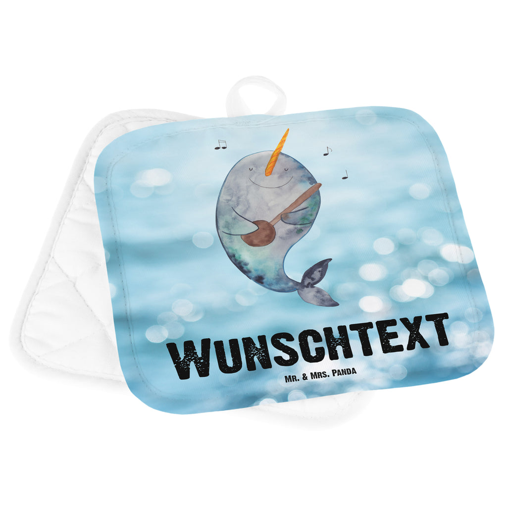 Personalisierte Topflappen Narwal Gitarre Topflappen personalisiert, Personalisierte Topfuntersetzer, Personalisierter Ofenhandschuh, Topflappen Set personalisiert, Topflappen mit Namen, Namensaufdruck, Meerestiere, Meer, Urlaub, Narwal, Wal, Tanzen, Probleme, Problemlösung, Frust, Gespräche, Gitarre