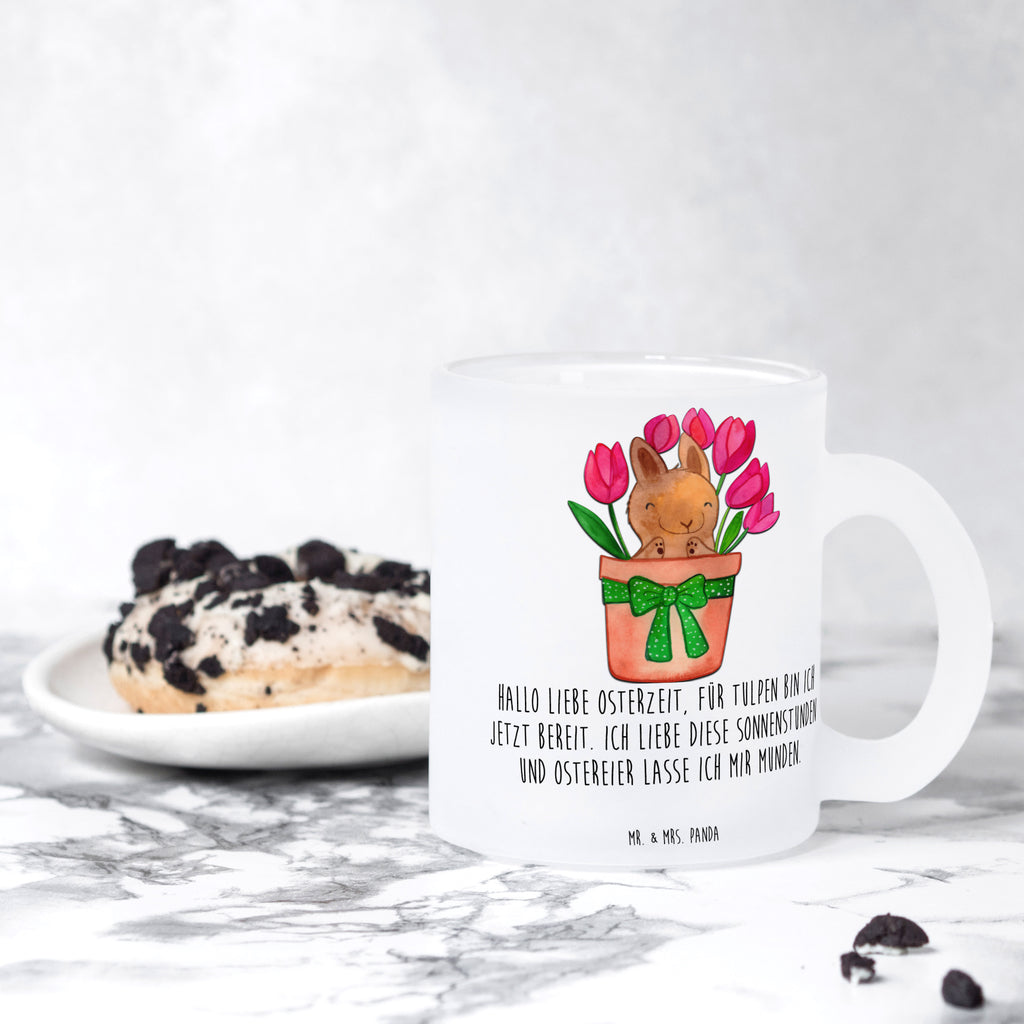 Teetasse Hase Tulpen Teetasse, Teeglas, Teebecher, Tasse mit Henkel, Tasse, Glas Teetasse, Teetasse aus Glas, Ostern, Osterhase, Ostergeschenke, Osternest, Osterdeko, Geschenke zu Ostern, Ostern Geschenk, Ostergeschenke Kinder, Ostern Kinder, Hase, Ostergeschenk, Tulpen, Blumenstrauß, Alternative zu Blumen