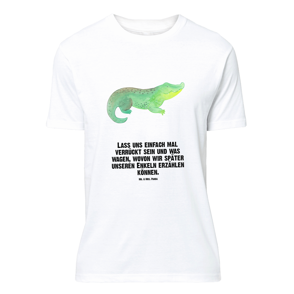 T-Shirt Standard Krokodil T-Shirt, Shirt, Tshirt, Lustiges T-Shirt, T-Shirt mit Spruch, Party, Junggesellenabschied, Jubiläum, Geburstag, Herrn, Damen, Männer, Frauen, Schlafshirt, Nachthemd, Sprüche, Meerestiere, Meer, Urlaub, Krokodil, Krokodile, verrückt sein, spontan sein, Abenteuerlust, Reiselust, Freundin, beste Freundin, Lieblingsmensch