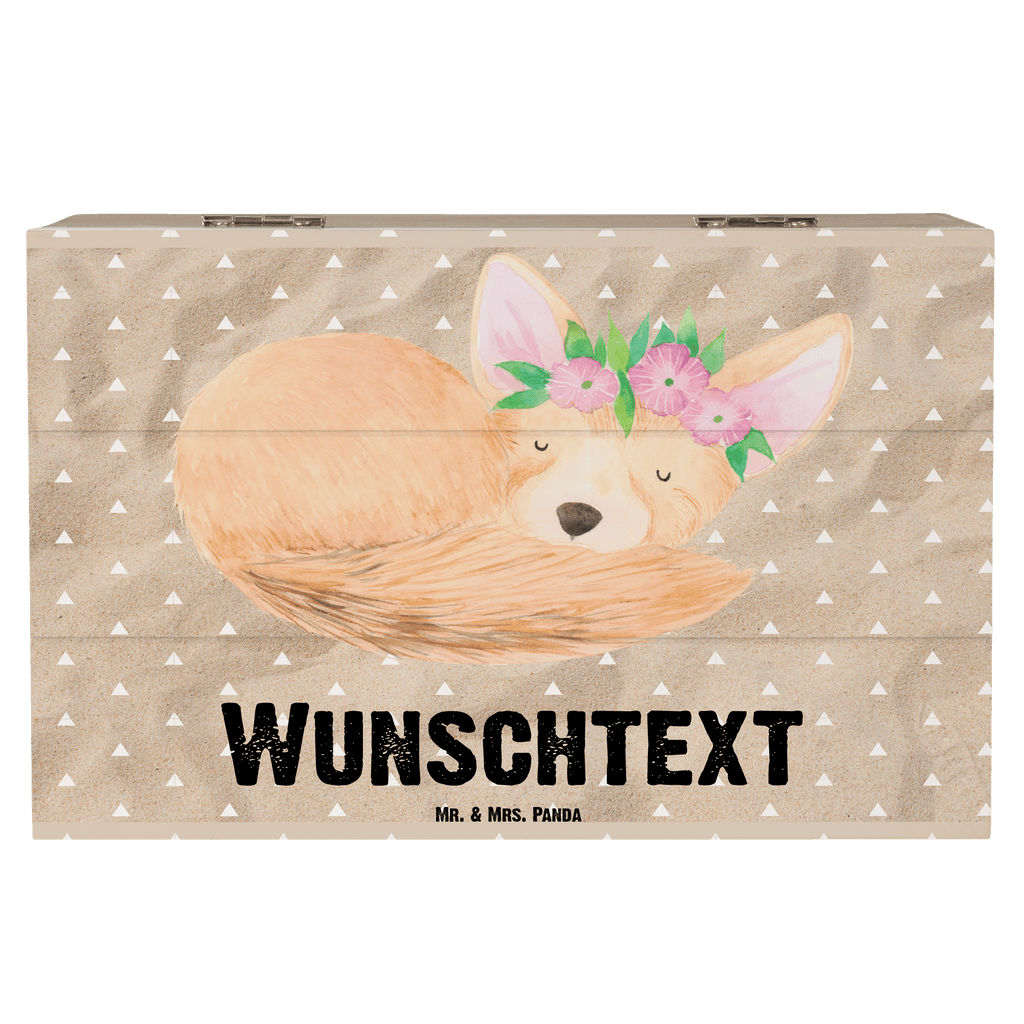 Personalisierte Holzkiste Wüstenfuchs Blumen Holzkiste mit Namen, Kiste mit Namen, Schatzkiste mit Namen, Truhe mit Namen, Schatulle mit Namen, Erinnerungsbox mit Namen, Erinnerungskiste, mit Namen, Dekokiste mit Namen, Aufbewahrungsbox mit Namen, Holzkiste Personalisiert, Kiste Personalisiert, Schatzkiste Personalisiert, Truhe Personalisiert, Schatulle Personalisiert, Erinnerungsbox Personalisiert, Erinnerungskiste Personalisiert, Dekokiste Personalisiert, Aufbewahrungsbox Personalisiert, Geschenkbox personalisiert, GEschenkdose personalisiert, Afrika, Wildtiere, Wüste, Wüstenfuchs, Blumen, Blumenkranz, Glücklich