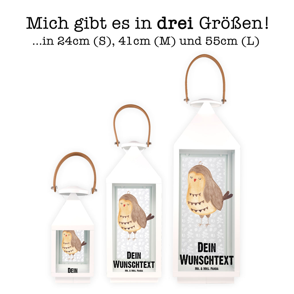 Personalisierte Deko Laterne Eule Zufrieden Gartenlampe, Gartenleuchte, Gartendekoration, Gartenlicht, Laterne kleine Laternen, XXL Laternen, Laterne groß, Eule, Eule Spruch, Eule deko, Owl, Liebe Spruch, Romantisch, Wortspiel lustig, Spruch schön, Geschenk Hochzeitstag