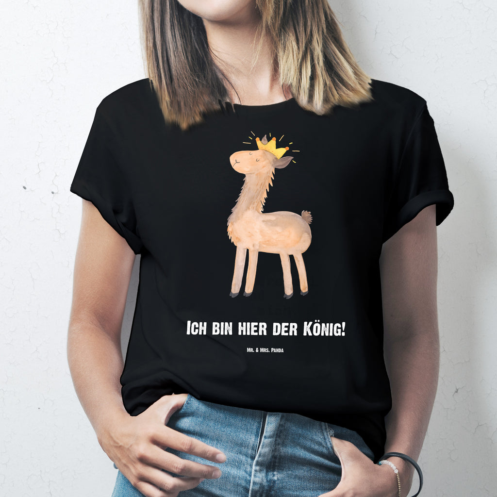 Personalisiertes T-Shirt Lama König T-Shirt Personalisiert, T-Shirt mit Namen, T-Shirt mit Aufruck, Männer, Frauen, Wunschtext, Bedrucken, Lama, Alpaka, Lamas, König, Königin, Freundin, Mama, Papa, Büro Kollege, Kollegin, Chef, Vorgesetzter, Abi, Abitur