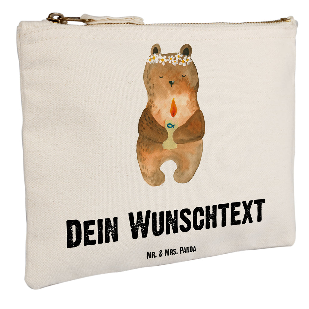 Personalisierte Schminktasche Kommunion-Bär Personalisierte Schminktasche, Personalisierte Kosmetiktasche, Personalisierter Kosmetikbeutel, Personalisiertes Stiftemäppchen, Personalisiertes Etui, Personalisierte Federmappe, Personalisierte Makeup Bag, Personalisiertes Schminketui, Personalisiertes Kosmetiketui, Personalisiertes Schlamperetui, Schminktasche mit Namen, Kosmetiktasche mit Namen, Kosmetikbeutel mit Namen, Stiftemäppchen mit Namen, Etui mit Namen, Federmappe mit Namen, Makeup Bg mit Namen, Schminketui mit Namen, Kosmetiketui mit Namen, Schlamperetui mit Namen, Schminktasche personalisieren, Schminktasche bedrucken, Schminktasche selbst gestalten, Bär, Teddy, Teddybär, Kommunion, Gottes Segen, Taufkerze, katholisch