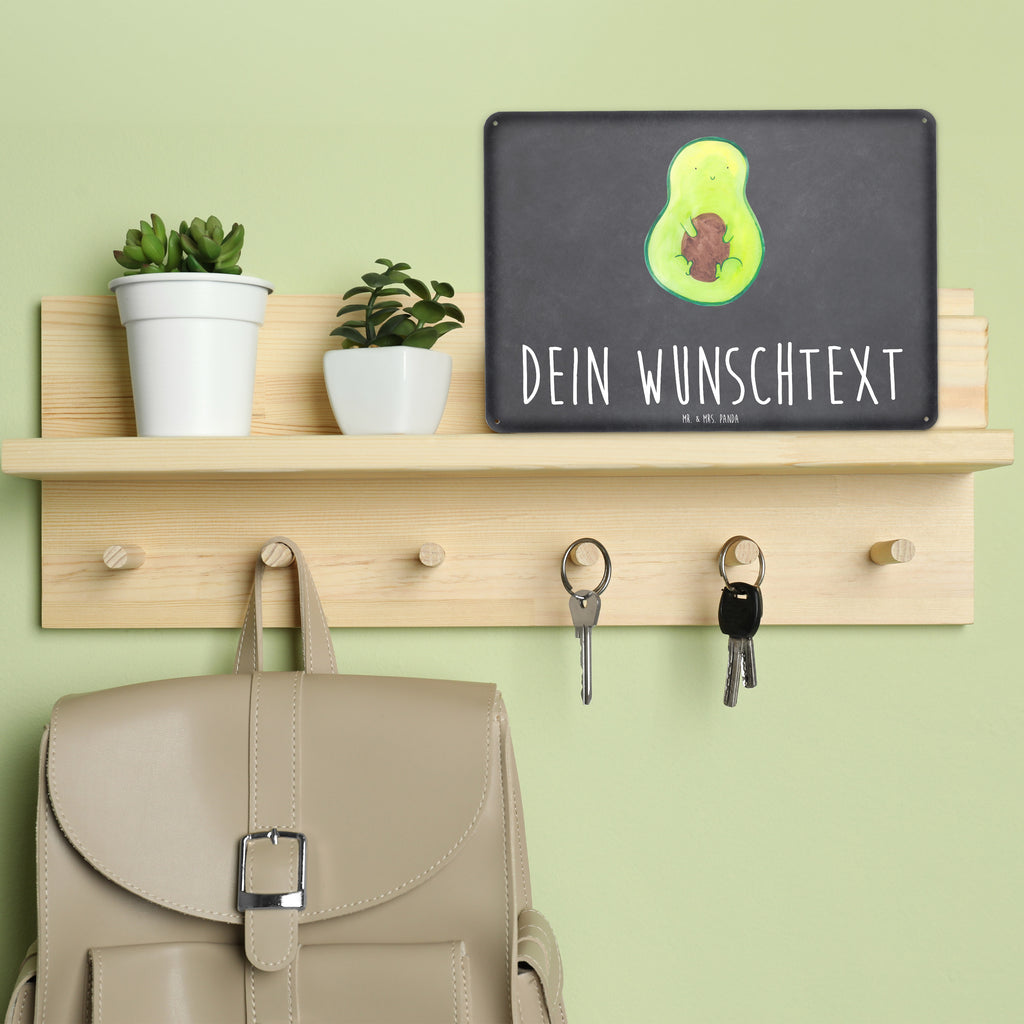 Personalisiertes Blechschild Avocado Kern Blechschild, Metallschild, Geschenk Schild, Schild, Magnet-Metall-Schild, Deko Schild, Wandschild, Wand-Dekoration, Türschild, Avocado, Veggie, Vegan, Gesund, Avokado, Avocadokern, Kern, Pflanze, Spruch Leben