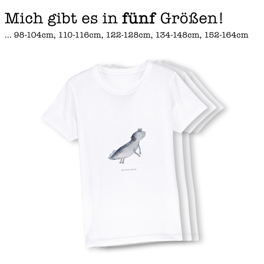 Organic Kinder T-Shirt Axolotl Schwimmen Kinder T-Shirt, Kinder T-Shirt Mädchen, Kinder T-Shirt Jungen, Axolotl, Molch, Axolot, Schwanzlurch, Lurch, Lurche, Problem, Probleme, Lösungen, Motivation