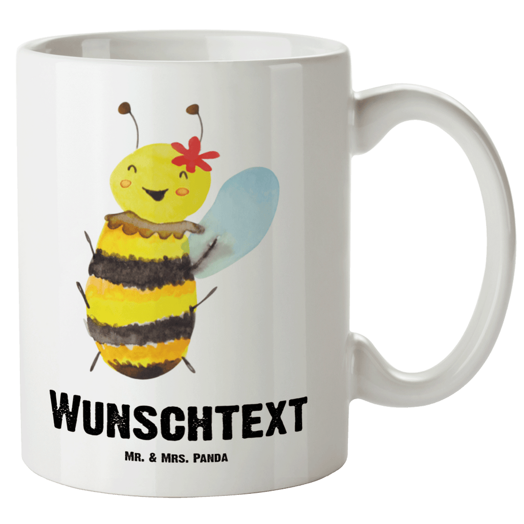 Personalisierte XL Tasse Biene Happy Personalisierte XL Tasse, Personalisierte Große Tasse, Personalisierte Grosse Kaffeetasse, PErsonalisierter XL Becher, XL Teetasse mit Namen, XL Becher mit Namen, spülmaschinenfest, Jumbo Tasse, Groß, Personalisiert, XL Tasse mit Namen, XL Namenstasse, Jumbo Namenstasse, Biene, Wespe, Hummel