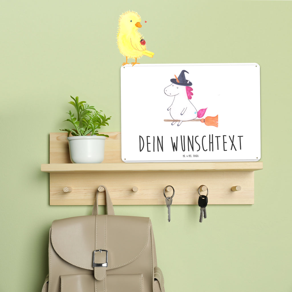 Personalisiertes Blechschild Einhorn Hexe Blechschild, Metallschild, Geschenk Schild, Schild, Magnet-Metall-Schild, Deko Schild, Wandschild, Wand-Dekoration, Türschild, Einhorn, Einhörner, Einhorn Deko, Pegasus, Unicorn, Frau, Ehefrau, Hexe, Teufel, Engel, Verrückte, Freundin, Leben, Zicke