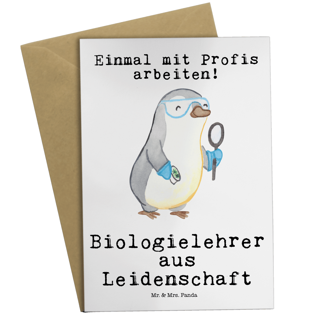 Grußkarte Biologielehrer aus Leidenschaft Grußkarte, Klappkarte, Einladungskarte, Glückwunschkarte, Hochzeitskarte, Geburtstagskarte, Karte, Ansichtskarten, Beruf, Ausbildung, Jubiläum, Abschied, Rente, Kollege, Kollegin, Geschenk, Schenken, Arbeitskollege, Mitarbeiter, Firma, Danke, Dankeschön, Biologielehrer, Biolehrer, Biounterricht, Biologie, Schule, Grundschule