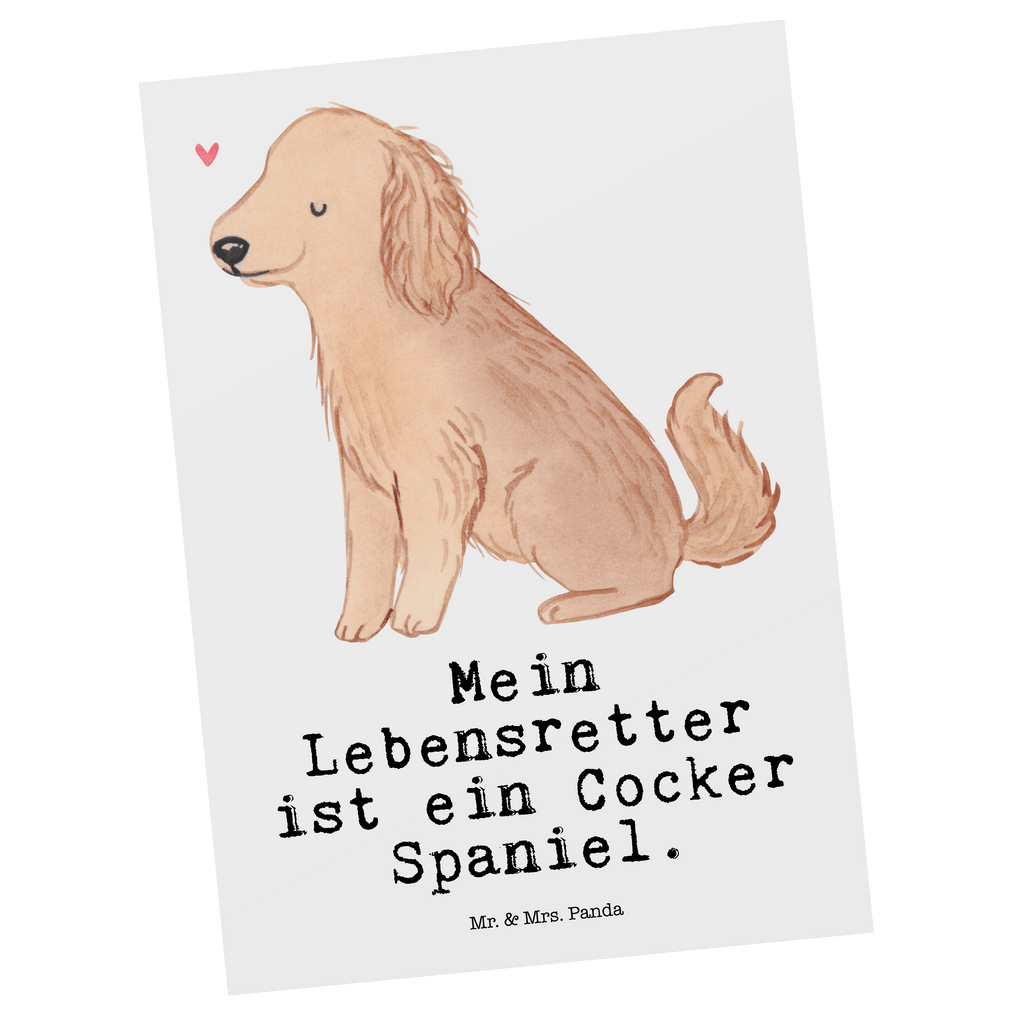 Postkarte Cocker Spaniel Lebensretter Postkarte, Karte, Geschenkkarte, Grußkarte, Einladung, Ansichtskarte, Geburtstagskarte, Einladungskarte, Dankeskarte, Ansichtskarten, Einladung Geburtstag, Einladungskarten Geburtstag, Hund, Hunderasse, Rassehund, Hundebesitzer, Geschenk, Tierfreund, Schenken, Welpe, Englische Cockerspaniel, Cocker Spaniel