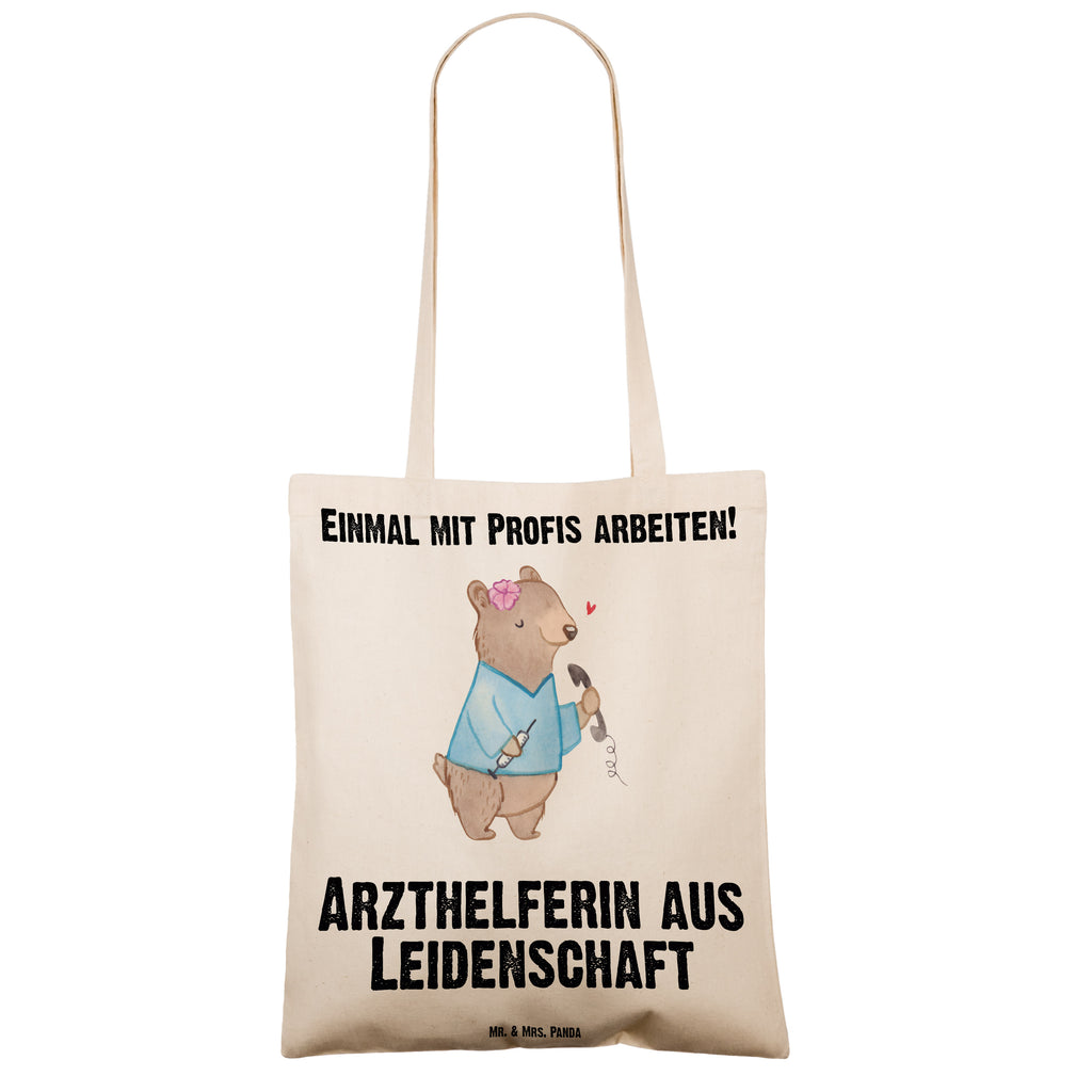 Tragetasche Arzthelferin aus Leidenschaft Beuteltasche, Beutel, Einkaufstasche, Jutebeutel, Stoffbeutel, Tasche, Shopper, Umhängetasche, Strandtasche, Schultertasche, Stofftasche, Tragetasche, Badetasche, Jutetasche, Einkaufstüte, Laptoptasche, Beruf, Ausbildung, Jubiläum, Abschied, Rente, Kollege, Kollegin, Geschenk, Schenken, Arbeitskollege, Mitarbeiter, Firma, Danke, Dankeschön, Arzthelferin, Medizinische Fachangestellte