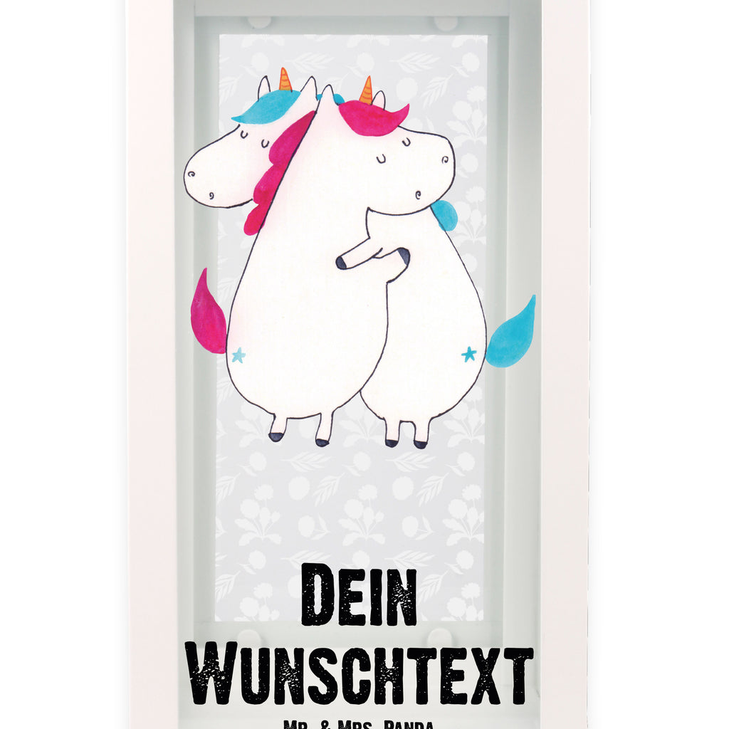 Personalisierte Deko Laterne Einhörner Umarmen Gartenlampe, Gartenleuchte, Gartendekoration, Gartenlicht, Laterne kleine Laternen, XXL Laternen, Laterne groß, Einhorn, Einhörner, Einhorn Deko, Pegasus, Unicorn, Freundinnen, Freundin, BFF, Schwester, Schwestern, Familie, Geschwister, Sister, Liebe