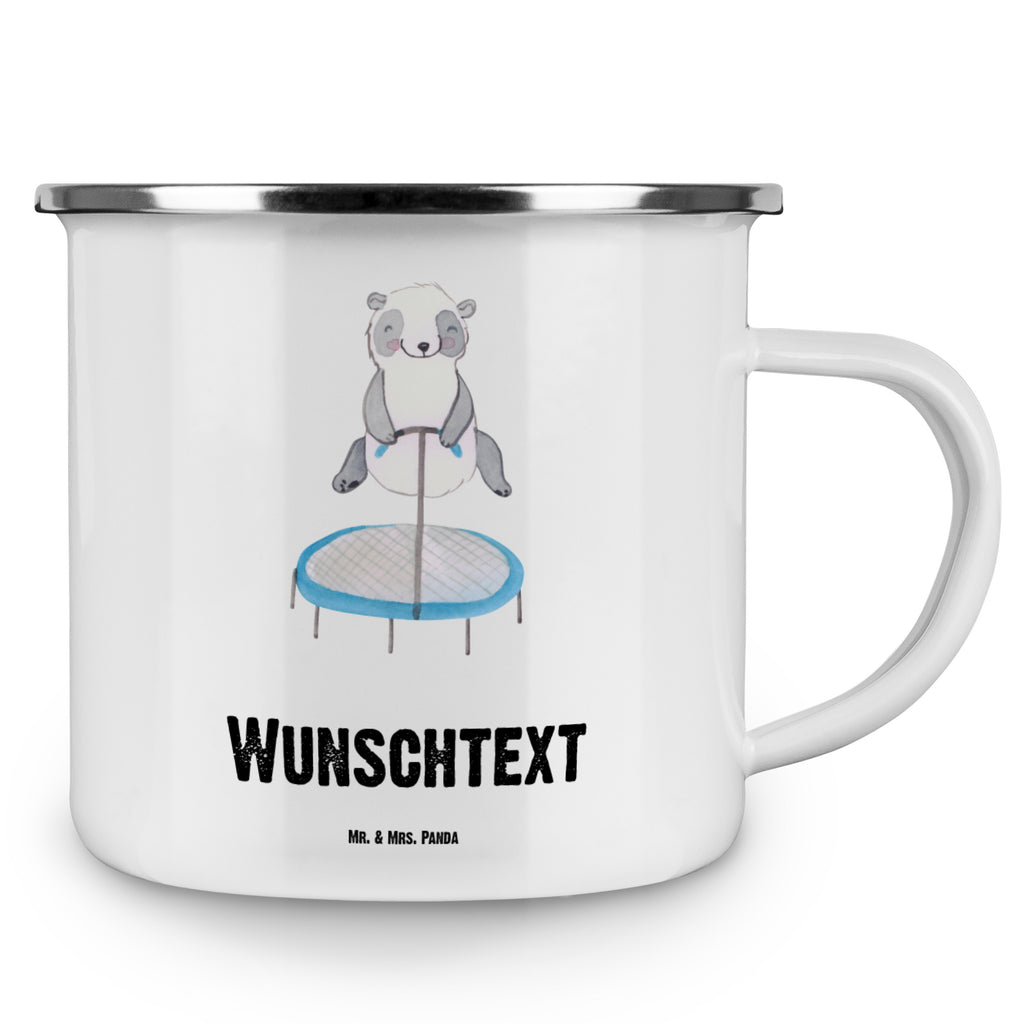 Personalisierte Emaille Tasse Panda Trampolin springen Emaille Tasse personalisiert, Emaille Tasse mit Namen, Campingtasse personalisiert, Namenstasse, Campingtasse bedrucken, Campinggeschirr personalsisert, tasse mit namen, personalisierte tassen, personalisierte tasse, tasse selbst gestalten, tasse bedrucken, tassen bedrucken, Geschenk, Sport, Sportart, Hobby, Schenken, Danke, Dankeschön, Auszeichnung, Gewinn, Sportler, Trampolin springen, Trampolin Springen, Trampolin Turnen, Fitnessstudio