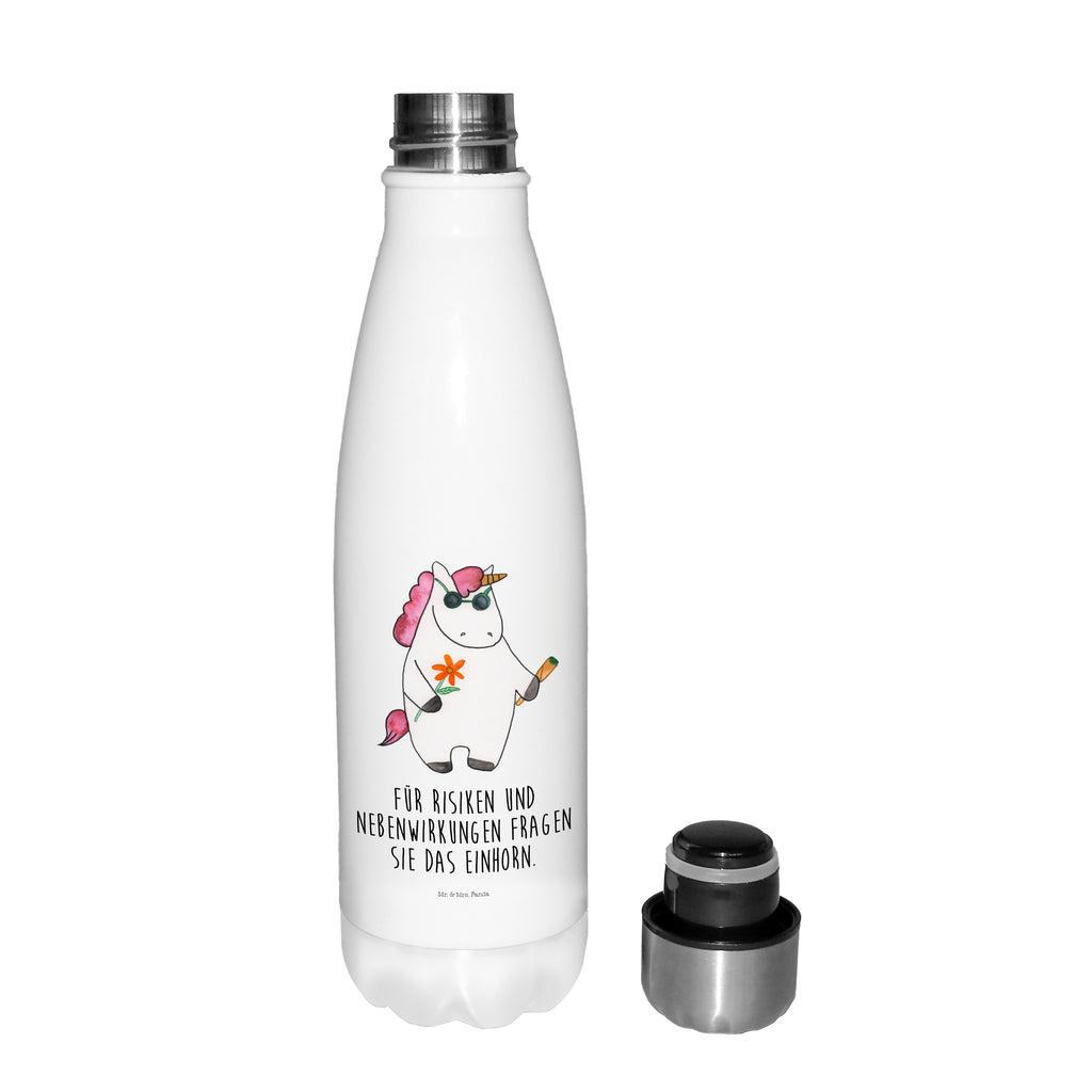 Thermosflasche Einhorn Woodstock Isolierflasche, Thermoflasche, Trinkflasche, Thermos, Edelstahl, Einhorn, Einhörner, Einhorn Deko, Pegasus, Unicorn, Kiffen, Joint, Zigarette, Alkohol, Party, Spaß. lustig, witzig, Woodstock