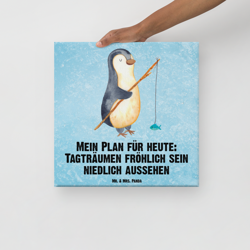 Leinwand Bild Pinguin Angler Leinwand, Bild, Kunstdruck, Wanddeko, Dekoration, Pinguin, Pinguine, Angeln, Angler, Tagträume, Hobby, Plan, Planer, Tagesplan, Neustart, Motivation, Geschenk, Freundinnen, Geschenkidee, Urlaub, Wochenende