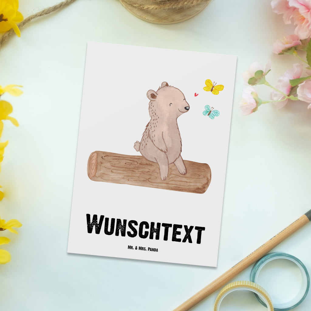 Personalisierte Postkarte Bär Naturliebhaber Postkarte mit Namen, Postkarte bedrucken, Postkarte mit Wunschtext, Postkarte personalisierbar, Geschenkkarte mit Namen, Grußkarte mit Namen, Karte mit Namen, Einladung mit Namen, Ansichtskarte mit Namen, Geschenkkarte mit Wunschtext, Grußkarte mit Wunschtext, Karte mit Wunschtext, Einladung mit Wunschtext, Ansichtskarte mit Wunschtext, Geschenk, Sport, Sportart, Hobby, Schenken, Danke, Dankeschön, Auszeichnung, Gewinn, Sportler, Naturliebhaber, Outdoor, Wandern, Nature Lover