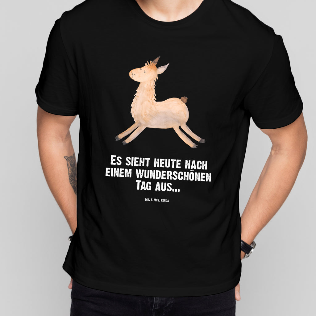 T-Shirt Standard Lama Springen T-Shirt, Shirt, Tshirt, Lustiges T-Shirt, T-Shirt mit Spruch, Party, Junggesellenabschied, Jubiläum, Geburstag, Herrn, Damen, Männer, Frauen, Schlafshirt, Nachthemd, Sprüche, Lama, Alpaka, Lamas, Lieblingstag, Happy day, fröhlich, Glück, Freundin, Liebeskummer, Neustart, guten Morgen, Start, Prüfung, Abitur