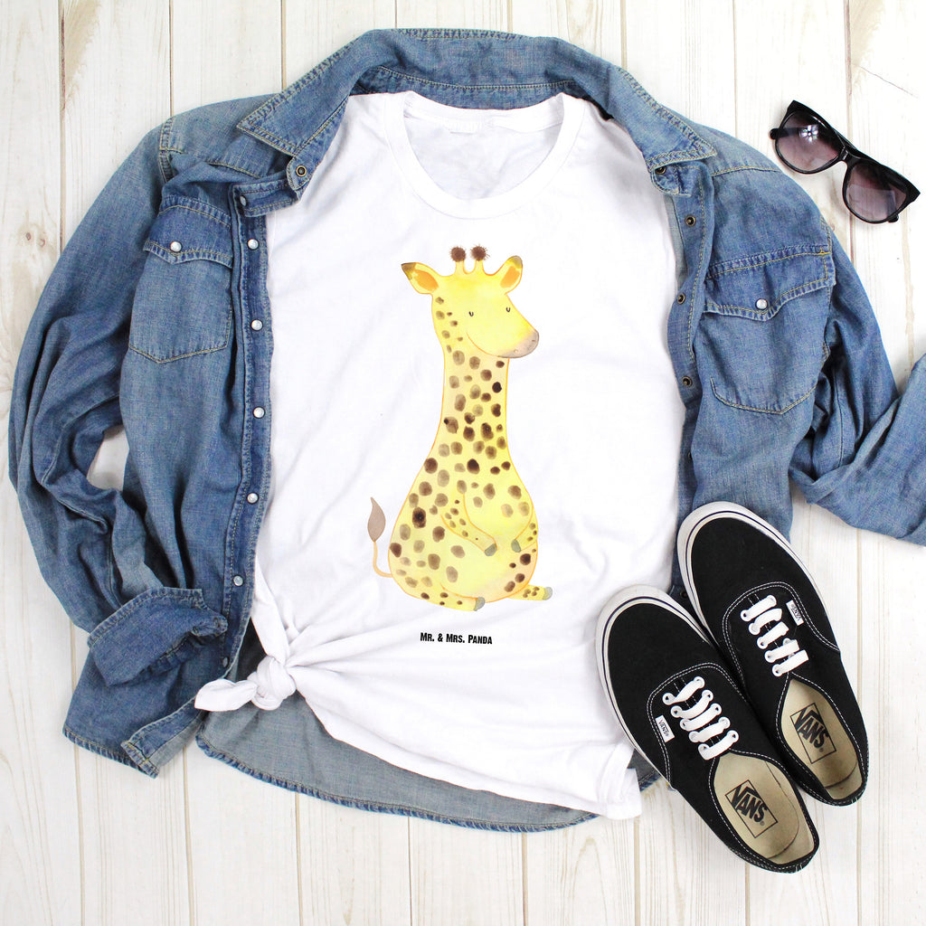 T-Shirt Standard Giraffe Zufrieden T-Shirt, Shirt, Tshirt, Lustiges T-Shirt, T-Shirt mit Spruch, Party, Junggesellenabschied, Jubiläum, Geburstag, Herrn, Damen, Männer, Frauen, Schlafshirt, Nachthemd, Sprüche, Afrika, Wildtiere, Giraffe, Zufrieden, Glück, Abenteuer