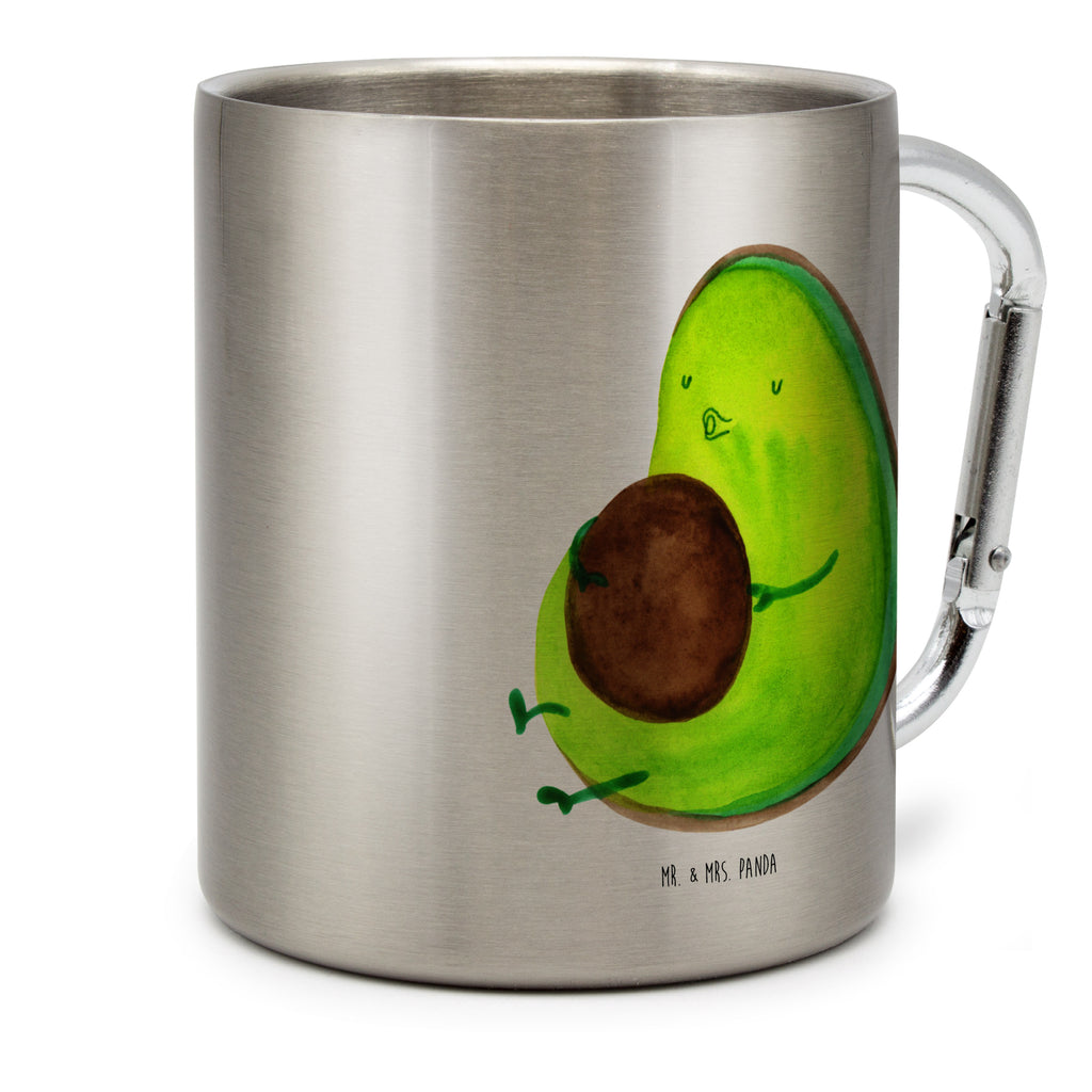 Edelstahlbecher Avocado pfeift Edelstahltasse, Karabiner, Edelstahlbecher, Outdoor, Camping, Tasse, Becher, Avocado, Veggie, Vegan, Gesund, Diät, Abnehmen, Ernährung, dick sein