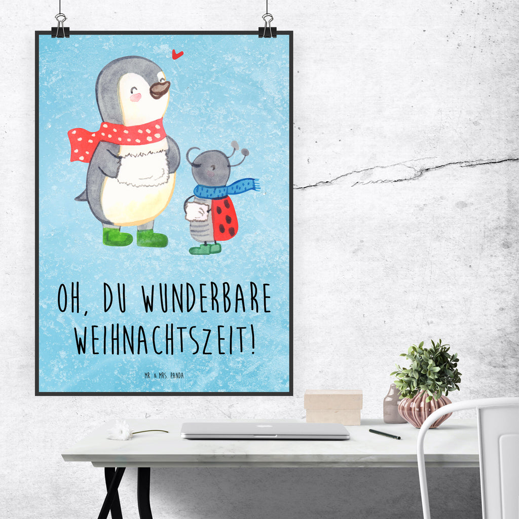 Poster Smörle Winterzeit Poster, Wandposter, Bild, Wanddeko, Küchenposter, Kinderposter, Wanddeko Bild, Raumdekoration, Wanddekoration, Handgemaltes Poster, Mr. & Mrs. Panda Poster, Designposter, Kunstdruck, Posterdruck, Winter, Weihnachten, Weihnachtsdeko, Nikolaus, Advent, Heiligabend, Wintermotiv, Weihnachtszeit, Weihnachtsgruß, Weihnachten Grüße