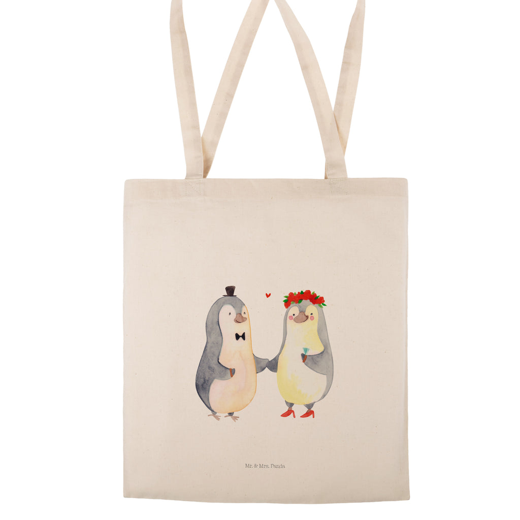 Tragetasche Pinguin Heirat Beuteltasche, Beutel, Einkaufstasche, Jutebeutel, Stoffbeutel, Tasche, Shopper, Umhängetasche, Strandtasche, Schultertasche, Stofftasche, Tragetasche, Badetasche, Jutetasche, Einkaufstüte, Laptoptasche, Liebe, Partner, Freund, Freundin, Ehemann, Ehefrau, Heiraten, Verlobung, Heiratsantrag, Liebesgeschenk, Jahrestag, Hocheitstag