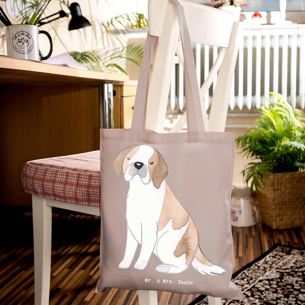 Tragetasche Saint Bernard Lebensretter Beuteltasche, Beutel, Einkaufstasche, Jutebeutel, Stoffbeutel, Tasche, Shopper, Umhängetasche, Strandtasche, Schultertasche, Stofftasche, Tragetasche, Badetasche, Jutetasche, Einkaufstüte, Laptoptasche, Hund, Hunderasse, Rassehund, Hundebesitzer, Geschenk, Tierfreund, Schenken, Welpe, St. Bernhardshund, Chien du Saint-Bernard, Saint Bernard Dog, Perro San Bernardo, Saint Bernard