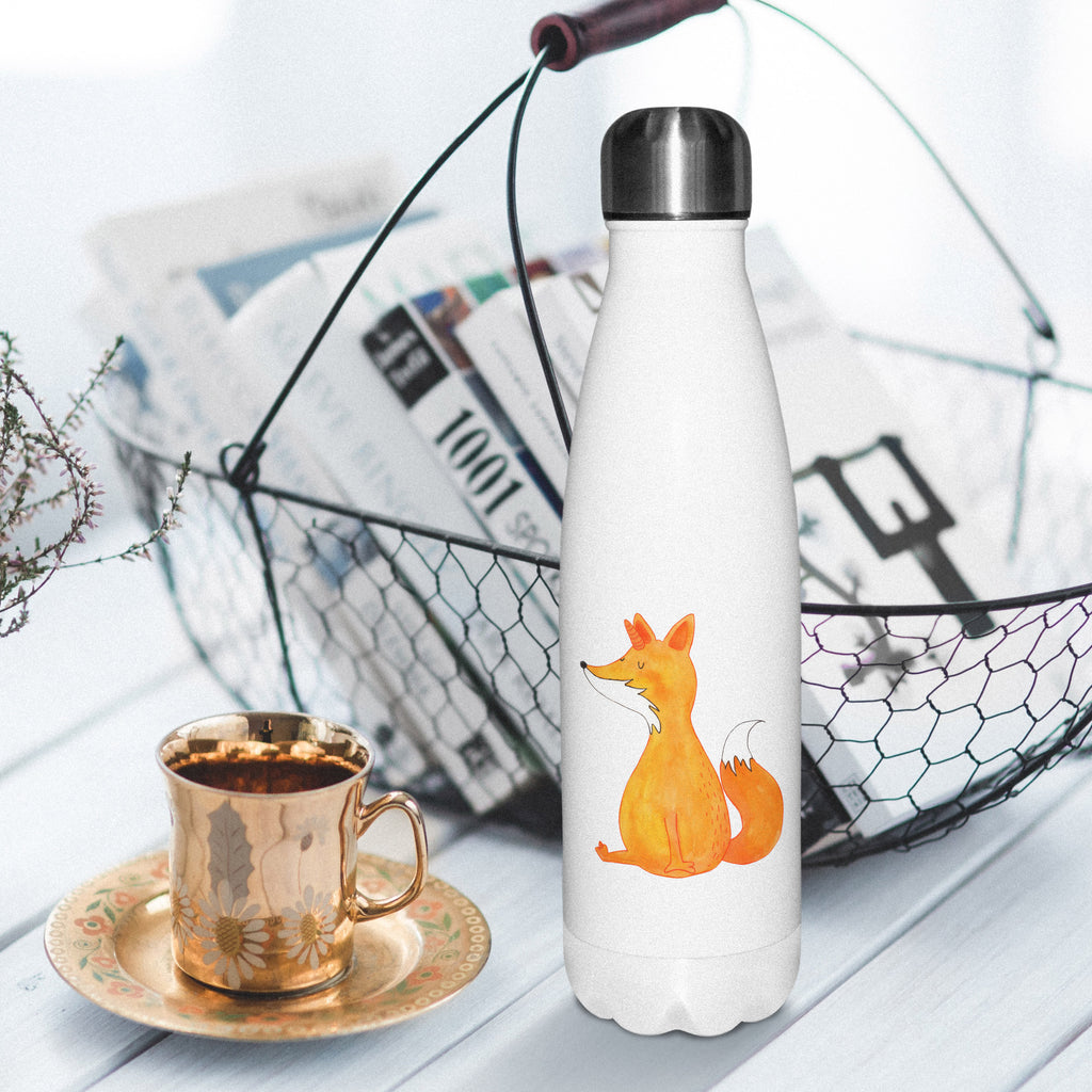 Thermosflasche Fuchshörnchen Wunsch Isolierflasche, Thermoflasche, Trinkflasche, Thermos, Edelstahl, Einhorn, Einhörner, Einhorn Deko, Pegasus, Unicorn, Fuchs, Unicorns, Fuchshörnchen, Fuchshorn, Foxycorn, Füchse