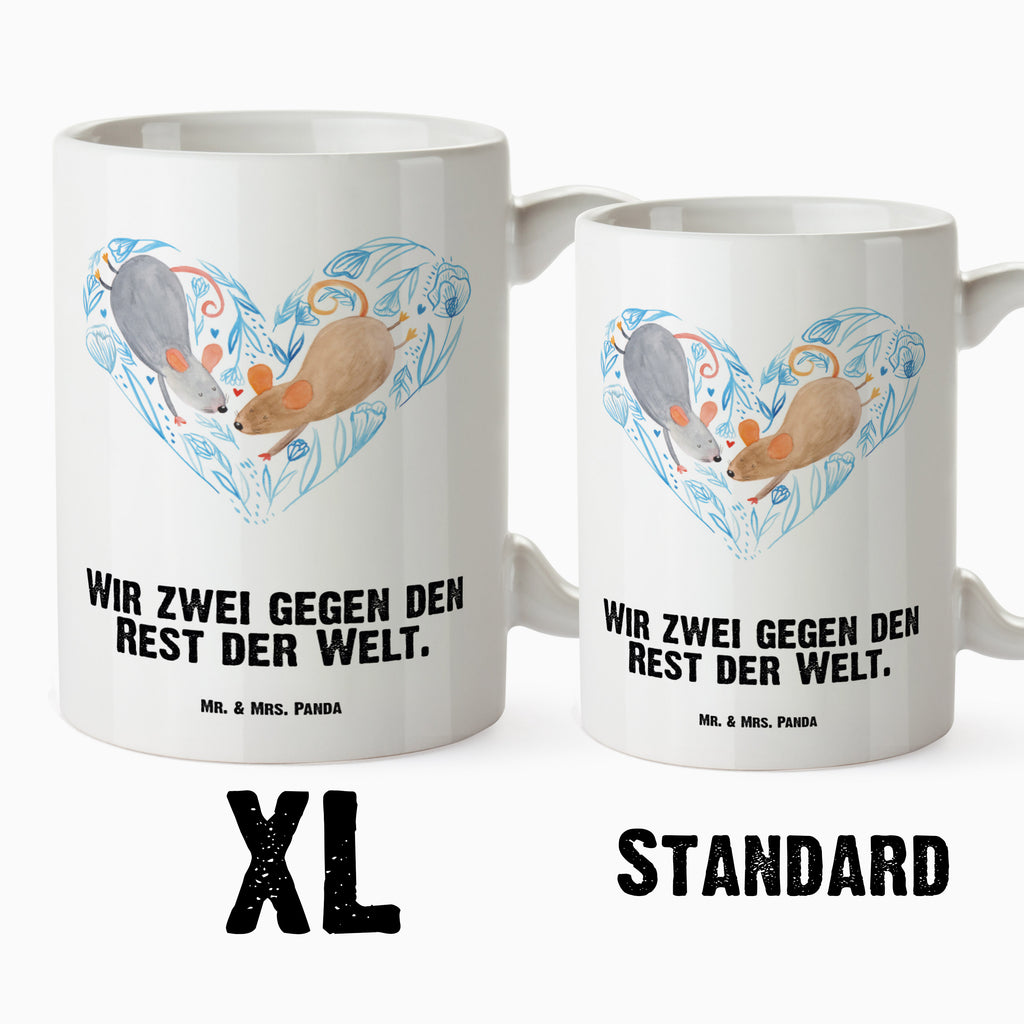 XL Tasse Mäuse Herz XL Tasse, Große Tasse, Grosse Kaffeetasse, XL Becher, XL Teetasse, spülmaschinenfest, Jumbo Tasse, Groß, Liebe, Partner, Freund, Freundin, Ehemann, Ehefrau, Heiraten, Verlobung, Heiratsantrag, Liebesgeschenk, Jahrestag, Hocheitstag, Maus, Mäuse, Liebesbotschaft, Liebesbeweis, Hochzeit, Lieblingsmensch, Gemeinsamkeit, Love, Geschenk für zwei