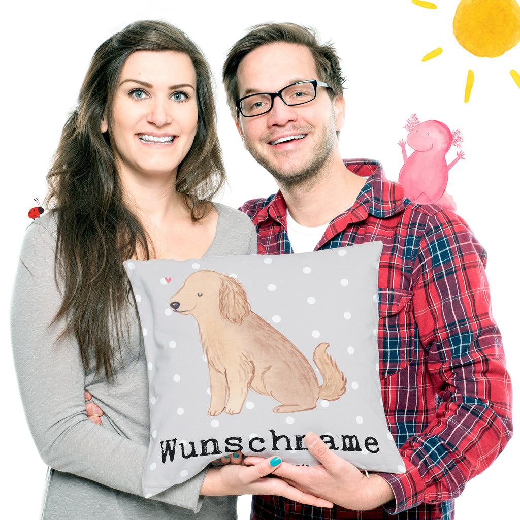 Personalisiertes Kissen Cocker Spaniel Lebensretter Kissen, personalisiert, Name, Wunschname, bedrucken, Kopfkissen, Hund, Hunderasse, Rassehund, Hundebesitzer, Geschenk, Tierfreund, Schenken, Welpe, Englische Cockerspaniel, Cocker Spaniel