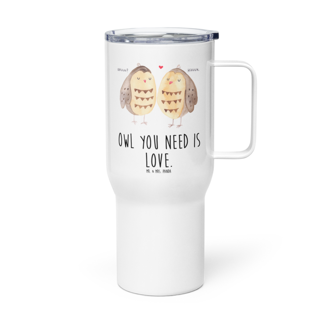 XXL Thermobecher Eulen Liebe Thermobecher, XL Thermobecher, Reisebecher, XL Reisetasse, Großer Thermobecher, Autobecher, Jumbo Becher, Eule, Eule Deko, Liebe, Hochzeit Spruch, Owl, All you need is love, Liebe Spruch, Freundin Geschenk, Freund, Wortspiel lustig