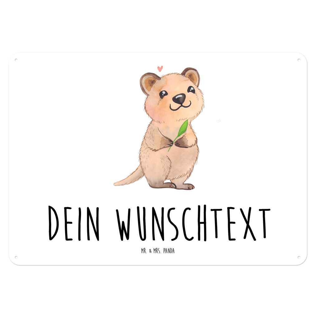 Personalisiertes Blechschild Quokka Happy Blechschild, Metallschild, Geschenk Schild, Schild, Magnet-Metall-Schild, Deko Schild, Wandschild, Wand-Dekoration, Türschild, Tiermotive, Gute Laune, lustige Sprüche, Tiere, Quokka, Verschieben, Aufschieberitis, Lustiger Spruch, Niedliches Tier, Dinge erledigen