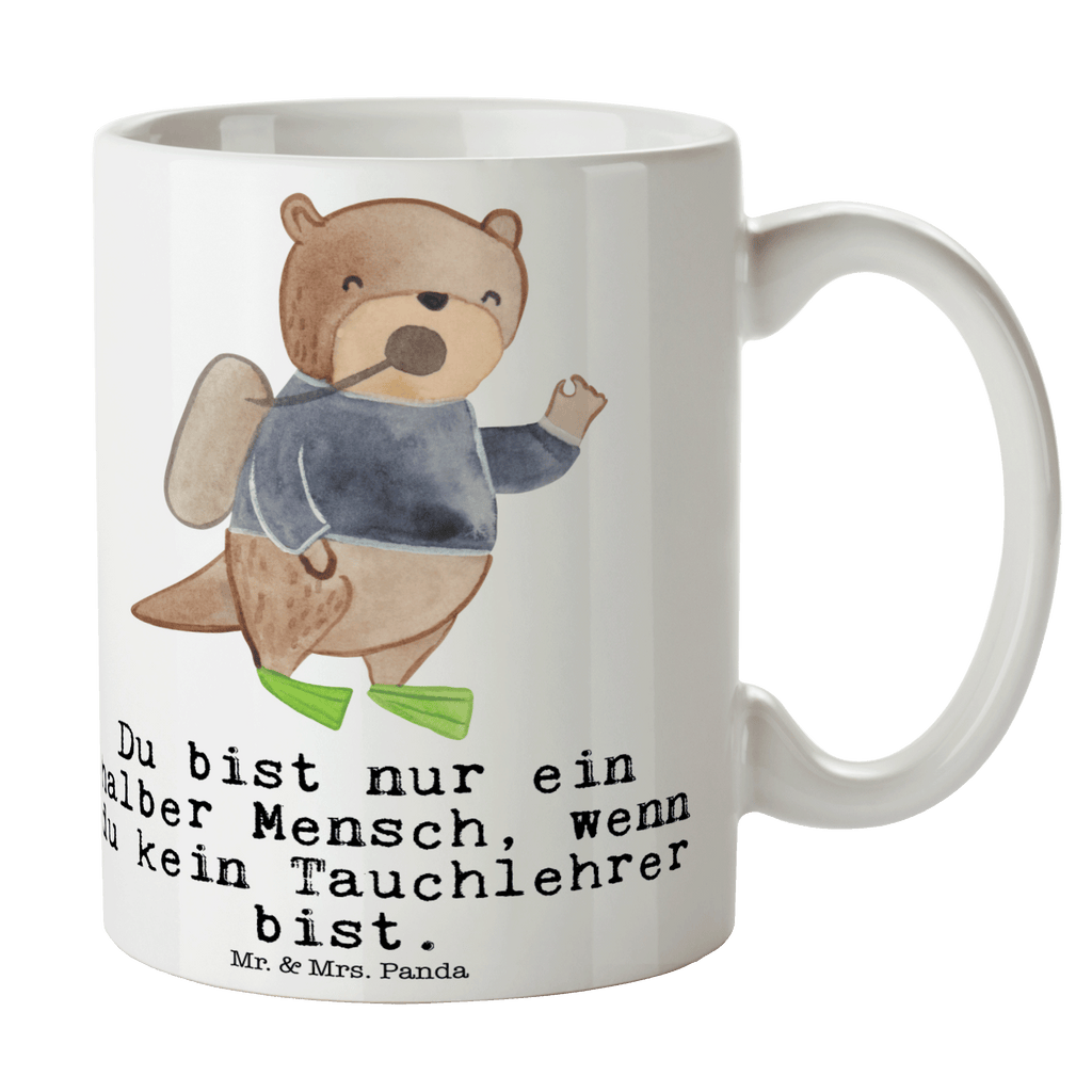 Tasse Tauchlehrer mit Herz Tasse, Kaffeetasse, Teetasse, Becher, Kaffeebecher, Teebecher, Keramiktasse, Porzellantasse, Büro Tasse, Geschenk Tasse, Tasse Sprüche, Tasse Motive, Kaffeetassen, Tasse bedrucken, Designer Tasse, Cappuccino Tassen, Schöne Teetassen, Beruf, Ausbildung, Jubiläum, Abschied, Rente, Kollege, Kollegin, Geschenk, Schenken, Arbeitskollege, Mitarbeiter, Firma, Danke, Dankeschön