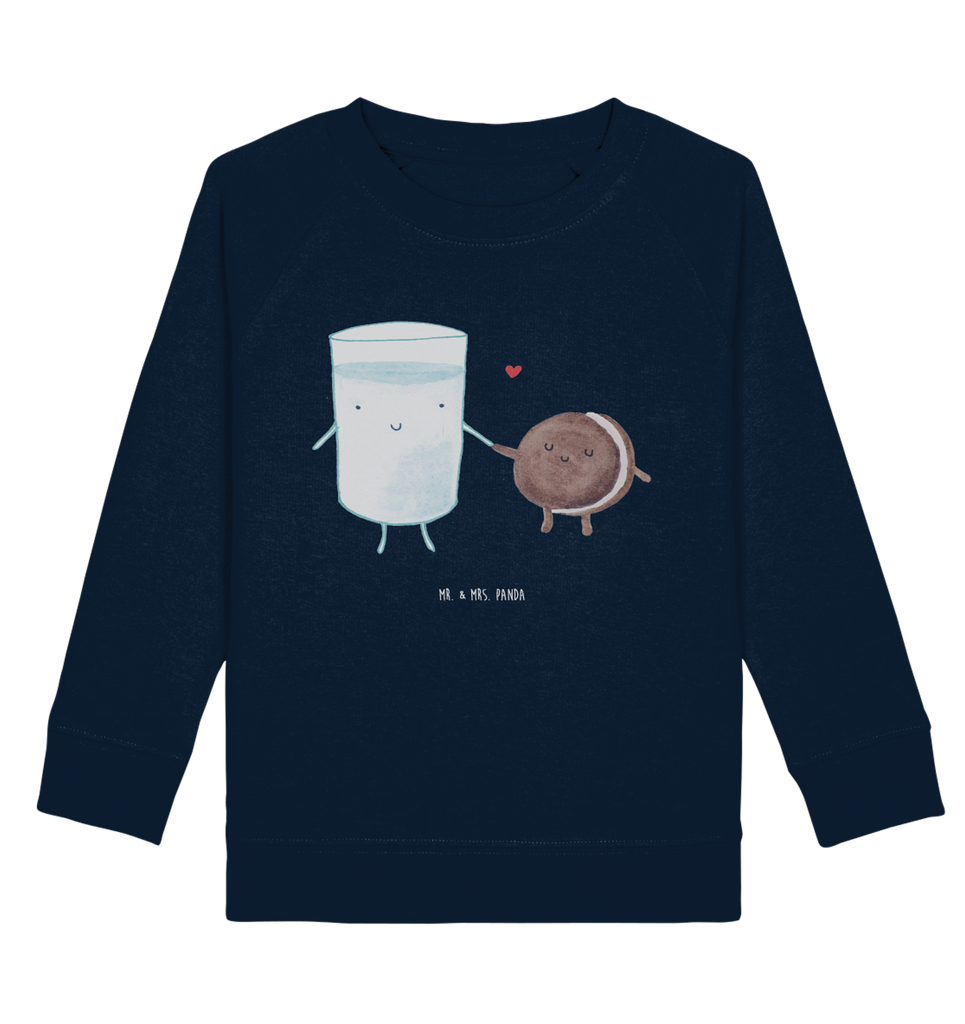 Organic Kinder Pullover Milch & Keks Kinder Pullover, Kinder Sweatshirt, Jungen, Mädchen, Tiermotive, Gute Laune, lustige Sprüche, Tiere, Milk, Cookie, Milch, Keks, Kekse, Kaffee, Einladung Frühstück, Motiv süß, romantisch, perfektes Paar