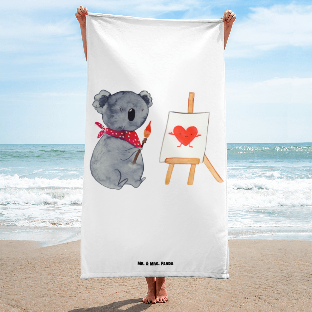 XL Badehandtuch Koala Künstler Handtuch, Badetuch, Duschtuch, Strandtuch, Saunatuch, Koala, Koalabär, Liebe, Liebensbeweis, Liebesgeschenk, Gefühle, Künstler, zeichnen