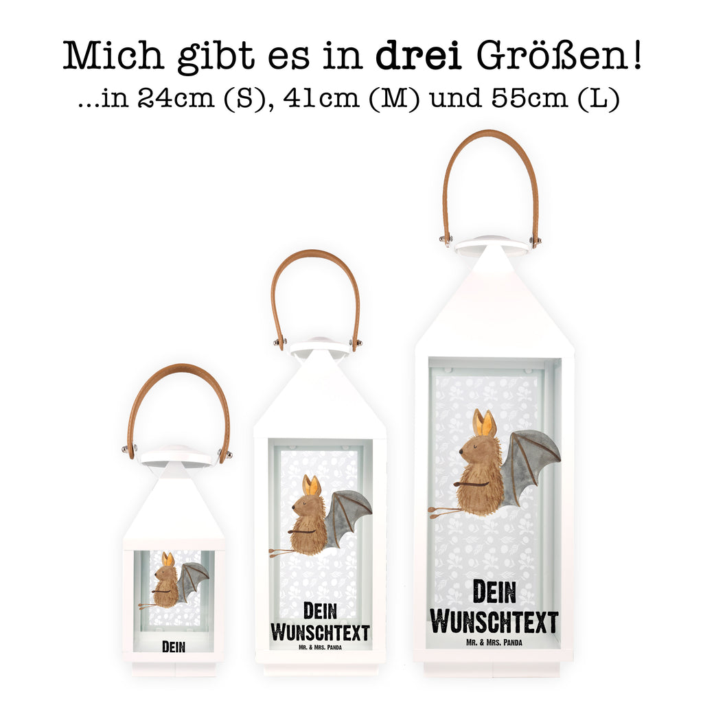 Personalisierte Deko Laterne Fledermaus sitzend Gartenlampe, Gartenleuchte, Gartendekoration, Gartenlicht, Laterne kleine Laternen, XXL Laternen, Laterne groß, Tiermotive, Gute Laune, lustige Sprüche, Tiere, Fledermaus, Fledermäuse, Motivation, entspannen