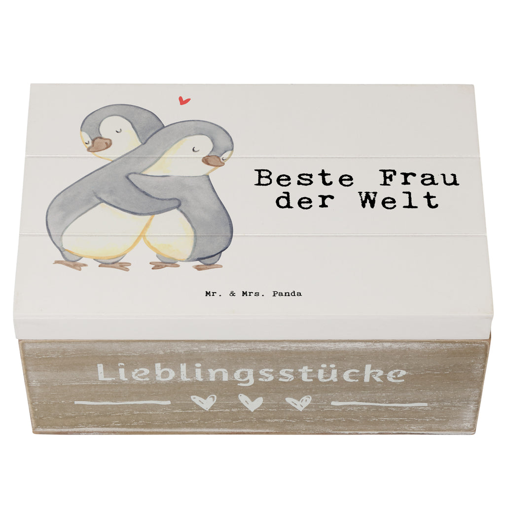 Holzkiste Pinguin Beste Frau der Welt Holzkiste, Kiste, Schatzkiste, Truhe, Schatulle, XXL, Erinnerungsbox, Erinnerungskiste, Dekokiste, Aufbewahrungsbox, Geschenkbox, Geschenkdose, für, Dankeschön, Geschenk, Schenken, Geburtstag, Geburtstagsgeschenk, Geschenkidee, Danke, Bedanken, Mitbringsel, Freude machen, Geschenktipp, Beste, Frau, Ehefrau, Partnerin, Freundin, Traumfrau, Liebling, Ehepartner, Ehe, Gattin, Lebensgefährtin, Braut, Kleinigkeit