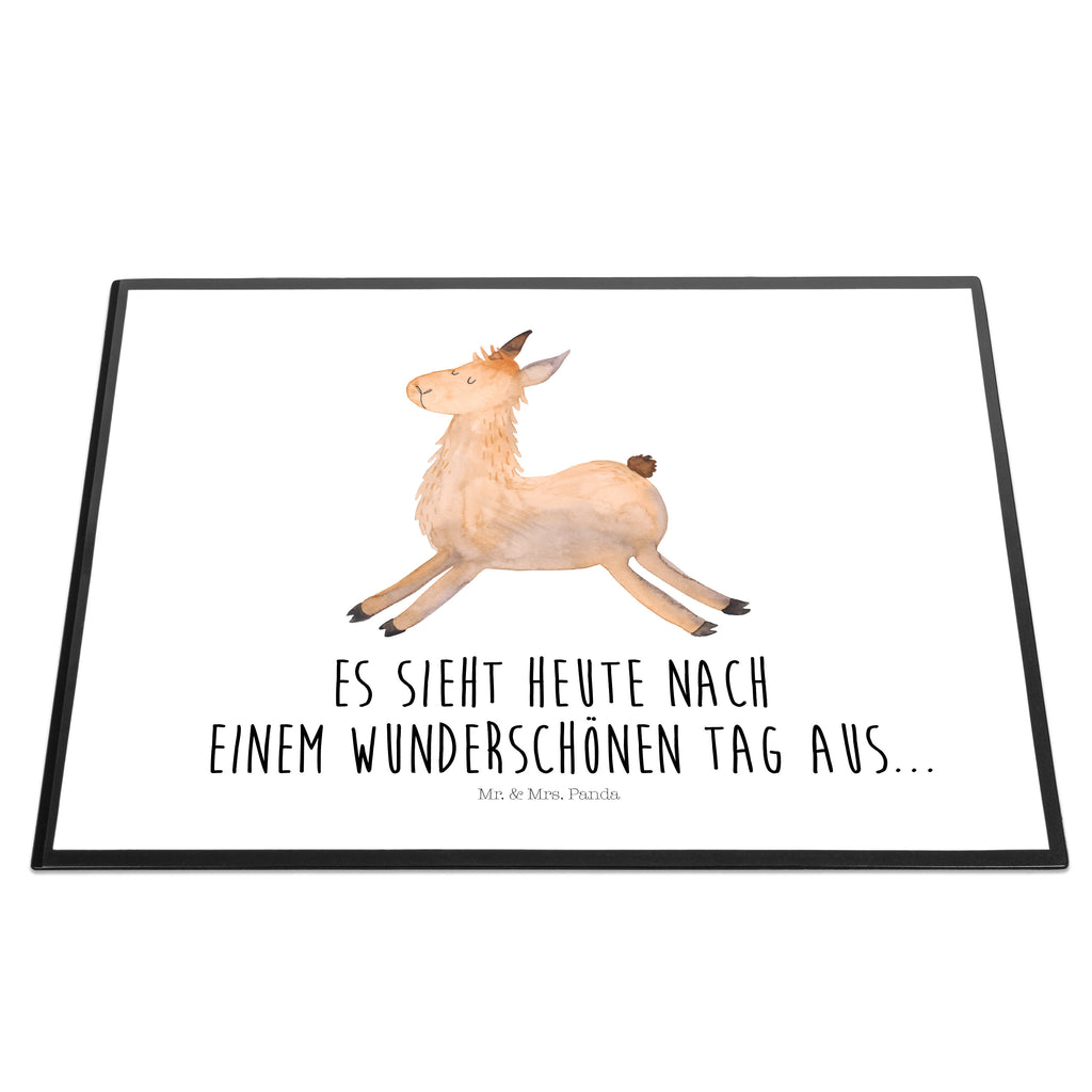 Schreibtischunterlage Lama Springen Schreibunterlage, Schreibtischauflage, Bürobedarf, Büroartikel, Schreibwaren, Schreibtisch Unterlagen, Schreibtischunterlage Groß, Lama, Alpaka, Lamas, Lieblingstag, Happy day, fröhlich, Glück, Freundin, Liebeskummer, Neustart, guten Morgen, Start, Prüfung, Abitur