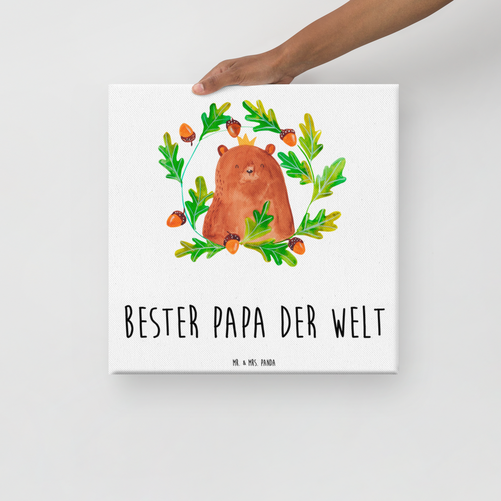 Leinwand Bild Bär König Leinwand, Bild, Kunstdruck, Wanddeko, Dekoration, Bär, Teddy, Teddybär, Papa, Papa Bär, bester Vater, bester Papa, weltbester Papa, Vatertag, Vater, Dad, Daddy, Papi